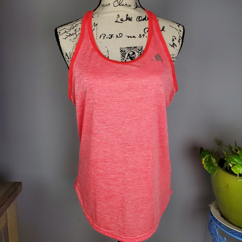 Adidas salmon pink razor back top